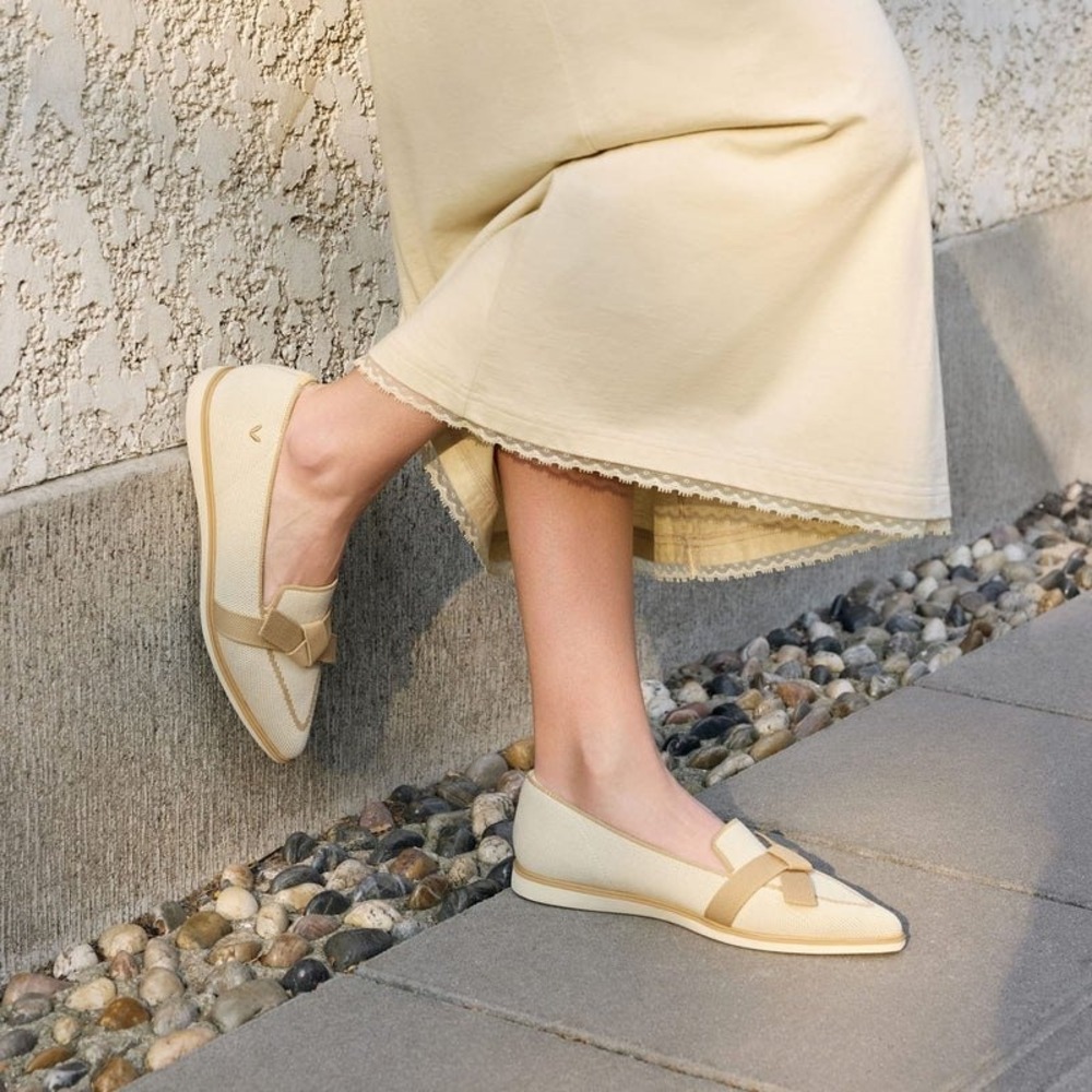 VIVAIA Michelle 2.0 Pointed Toe Bow Loafers Knit Comfort Flats EU 40.5 US 9.5